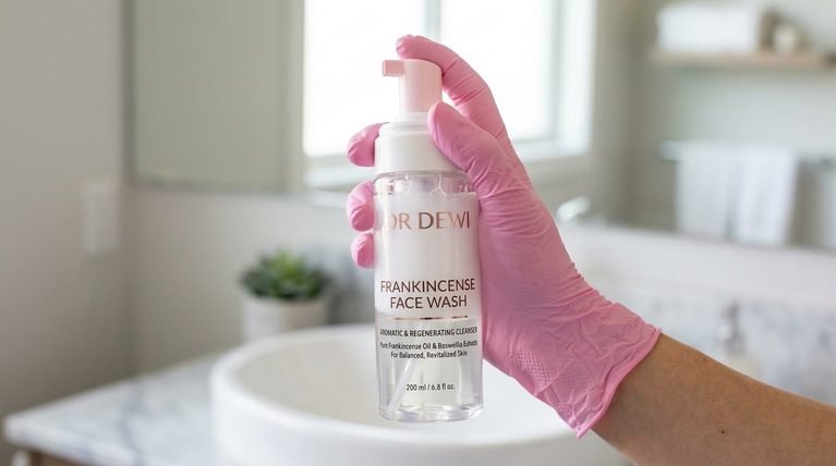 DIY Frankincense Foaming Facial Cleanser for Firm, Radiant Skin